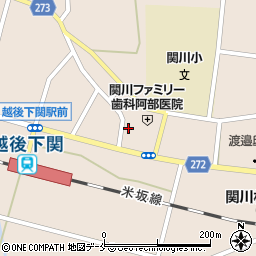 新潟県岩船郡関川村下関876周辺の地図