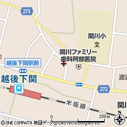 新潟県岩船郡関川村下関613周辺の地図