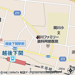 新潟県岩船郡関川村下関620周辺の地図