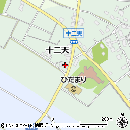 新潟県胎内市十二天75周辺の地図