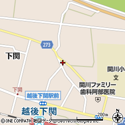 新潟県岩船郡関川村下関596周辺の地図