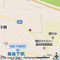 新潟県岩船郡関川村下関594周辺の地図