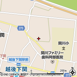 新潟県岩船郡関川村下関591周辺の地図