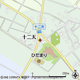 新潟県胎内市十二天74-1周辺の地図