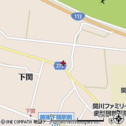 新潟県岩船郡関川村下関575周辺の地図