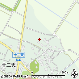 新潟県胎内市十二天周辺の地図