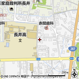 山形県長井市館町南17-55周辺の地図