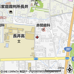 山形県長井市館町南17-57周辺の地図