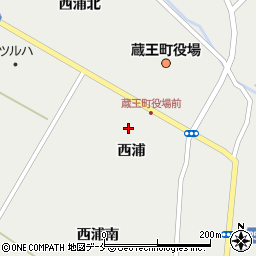 宮城県蔵王町（刈田郡）円田（西浦）周辺の地図