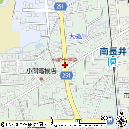 台町十字路周辺の地図