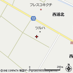 宮城県刈田郡蔵王町円田西浦上周辺の地図