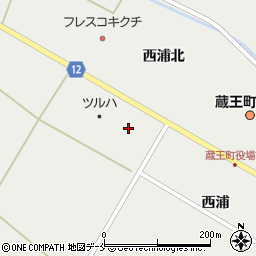 宮城県刈田郡蔵王町円田西浦上1周辺の地図