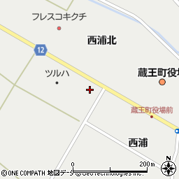 宮城県刈田郡蔵王町円田西浦上2周辺の地図