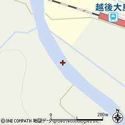 鍬江沢川周辺の地図