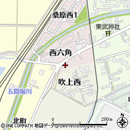 宮城県岩沼市西六角61周辺の地図