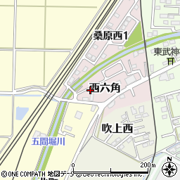 宮城県岩沼市西六角65-14周辺の地図