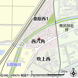 宮城県岩沼市西六角65周辺の地図