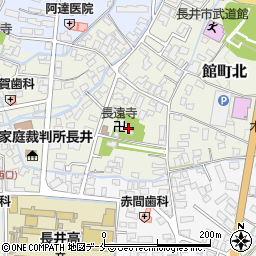 山形県長井市館町北10周辺の地図