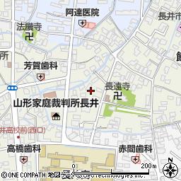 山形県長井市館町北11周辺の地図
