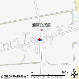 浦原十字路周辺の地図