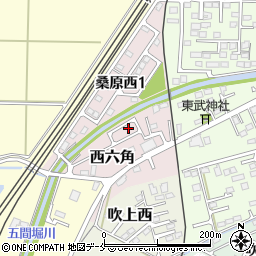 宮城県岩沼市西六角65-36周辺の地図