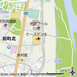 山形県長井市館町北周辺の地図