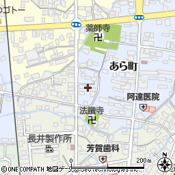 山形県長井市あら町1周辺の地図