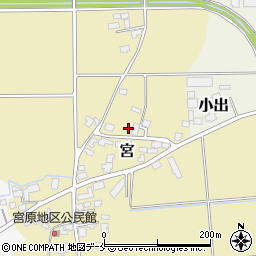 山形県長井市宮周辺の地図