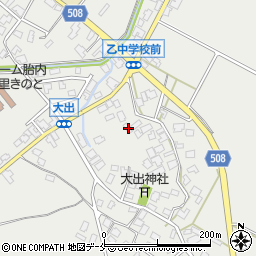 新潟県胎内市大出1446周辺の地図