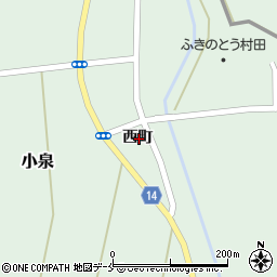 宮城県柴田郡村田町小泉西町周辺の地図