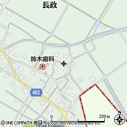新潟県村上市長政周辺の地図