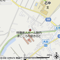 新潟県胎内市大出1529-1周辺の地図