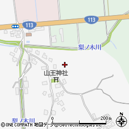 新潟県村上市梨木周辺の地図
