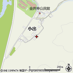 山形県長井市小出周辺の地図
