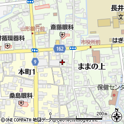 山形県長井市ままの上12-18周辺の地図