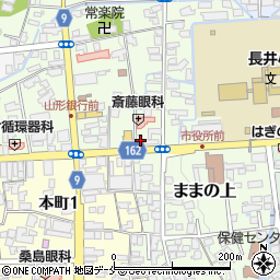 山形県長井市ままの上1-23周辺の地図