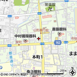 きらやか銀行長井支店 ＡＴＭ周辺の地図