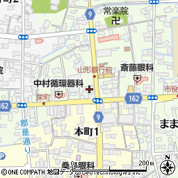 きらやか銀行長井中央支店周辺の地図