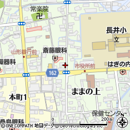 山形県長井市ままの上1-21周辺の地図