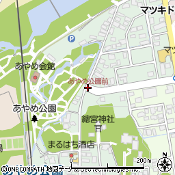 あやめ公園前周辺の地図