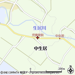 児童館前周辺の地図