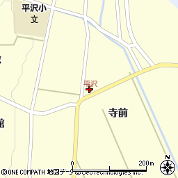 宮城県刈田郡蔵王町平沢寺前44周辺の地図