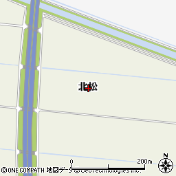 宮城県名取市堀内北松周辺の地図