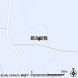 宮城県刈田郡蔵王町小村崎鍜冶屋敷周辺の地図
