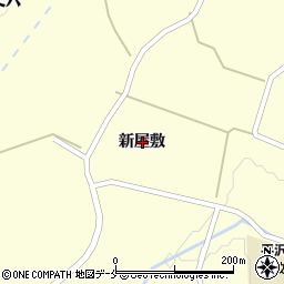宮城県刈田郡蔵王町平沢新屋敷周辺の地図