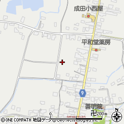 山形県長井市成田周辺の地図