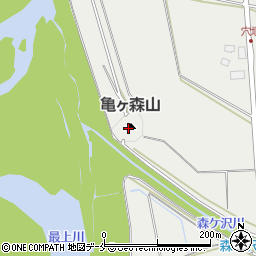 亀ケ森山周辺の地図
