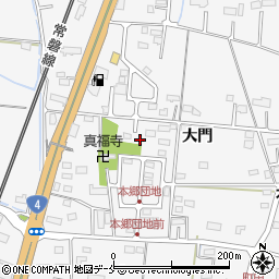宮城県名取市本郷周辺の地図