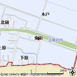 宮城県名取市愛島北目東田周辺の地図