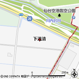 宮城県名取市本郷下道清周辺の地図